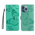 thumbnail image 6 of TECH CIRCLE Embossed Butterfly Case for 2022 iPhone 14 Pro (6.1") - Protective Foldable Stand Flip Case (Green), 6 of 6