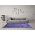 thumbnail image 3 of Ahgly Company Machine Washable Indoor Square Abstract Blue Modern Area Rugs, 6' Square, 3 of 4