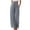Gray, variant on Lovskoo 2024 Women's Cotton Linen Pants Casual Solid Pants Comfortable Elastic High Waist Wide Leg Casual Full Length Pants Olive Green