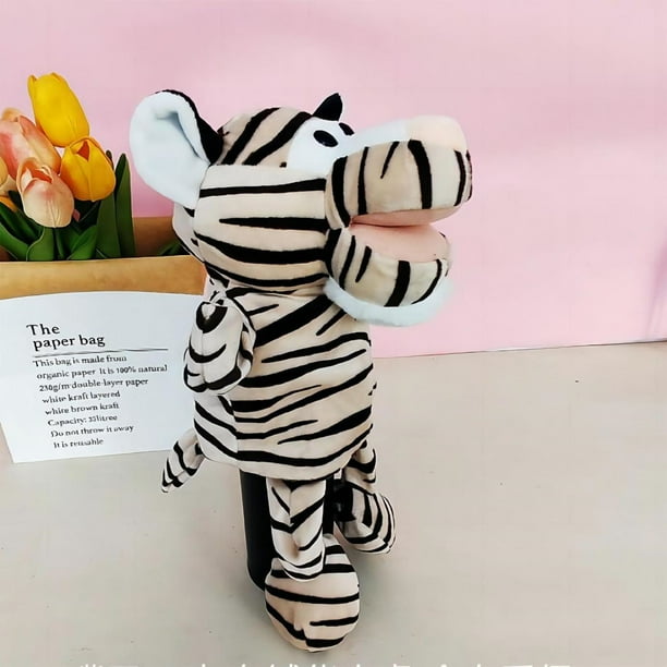 Títere hipopótamo para niños. Títere interactivo para contar cuentos. Títere de mano para actuaciones preescolares. Boca móvil para juegos entre padres e hijos. Perfecto para guarderías y ¡mucho más!