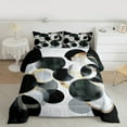 thumbnail image 2 of Manfei Black Gold Circle Bedding Comforter Set, Modern Abstract Art Twin Comforter Sets, Geometric Minimalist Bedding Set, Ultra Soft Home Decor, Reversible 2pcs, 2 of 8