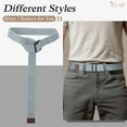 thumbnail image 2 of Men Canvas Double Ring Belt Plus Size Men Cloth Casual Belt for Jeans Pants, 2 of 7