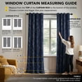 thumbnail image 5 of ZOPZO Blackout Curtains, Thermal Insulated, Navy Blue, 52W x 63L Inch, Room Darkening Drapes Tree Branches Pattern for Bedroom Modern Home, 5 of 10