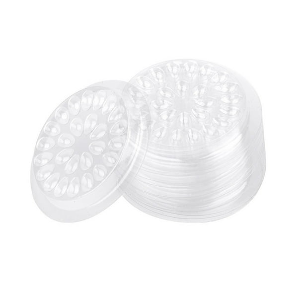 Soporte para pestañas de 100 Uds., cantidad abundante, paleta de pestañas ligeras de PVC, duradero, para principiantes, regalo para el hogar, Ayudas para vestirse con gancho de botón Transparente Jumpingount CE015313-02