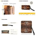 thumbnail image 3 of ZUXONGSY Leather Elephant Daisy Flower Print Tote Bag with Portable Cosmetic Bags Purse for Women PU Top Handle Satchel Set with Waterproof Travel Toiletry Bag Credit Card Holder Wallet, 3 of 4