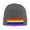 Deep Heather, variant on Pride Rainbow Flag Pattern Beanie Hat Knit Hat Skull Cap for Men Women Winter Hat Black