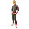 thumbnail image 2 of IceDress Figure Skating Outfit - Thermal -Bracket (Grey with Pink Line), 2 of 4