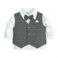 thumbnail image 3 of SXIMEE 6M-4T Baby Boys Suits Formal Outfits Dress Shirt+ Pants+ Tuxedo Vest 3 Piece Toddler Gentleman Clothes, 3 of 16