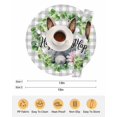 thumbnail image 6 of 15 Inch Round Placemats Set of 4, Grey Easter Non Slip Heat Insulation PP Table Mats, Spring Watercolor Bunny Flower Leaf Plaid Washable Place Mats for Kitchen Dining Party Table Decor, 6 of 7