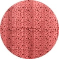 thumbnail image 1 of Ahgly Company Indoor Round Abstract Red Modern Area Rugs, 4' Round, 1 of 4