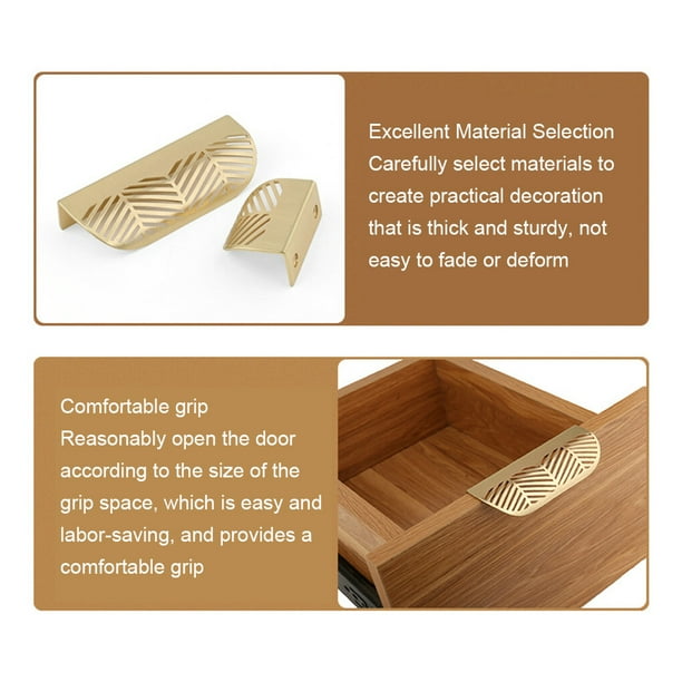 Boutons De Porte En Forme De Feuilles En Laiton 2 Pièces