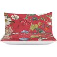 thumbnail image 3 of HAHDAXIA Floral Print Bedding Solid Comforter Set for All Seasons,3 Pieces(1 Comforter+2 Pillowcases),Soft Microfiber Bedding Set King(90"x90"), 3 of 7