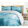 thumbnail image 5 of Ambesonne Blue Duvet Cover Sets, Grunge Sky Foggy Night, 2-Queen, Blue Teal, 5 of 7