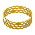 thumbnail image 2 of 22K Real Certified Stamped Fine Yellow & White Gold Net Band Design Women's Ring, 2 of 4