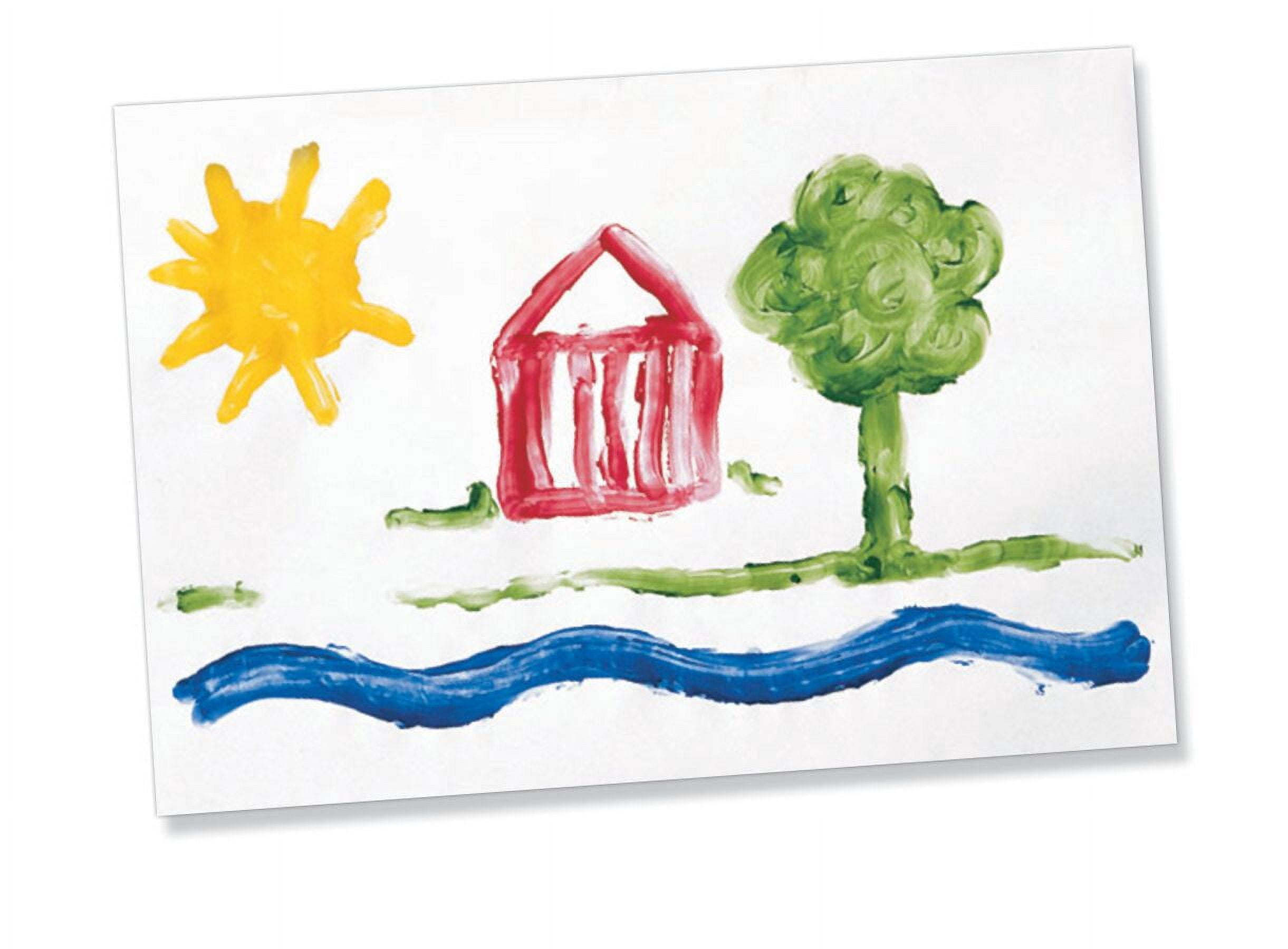 Pacon Fingerpaint Paper, 16” x 22”, White, 100 Sheets, Bleed-Resistant