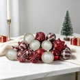 thumbnail image 6 of Christmas Ornament Gift Set, 24-Piece Painted Assorted Shape Tree Decorations, Red, for Trees, Wreaths and Garlands, 6 of 6