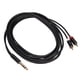 thumbnail image 2 of Cable de 6,35 mm a 2 RCA chapado en oro, adaptador de audio estéreo macho de 1/4 de pulgada a 2 RCA, divisor en Y, cable RCA de 3 m, 2 of 14