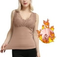 thumbnail image 2 of Sleeveless Thermal Shirts For Women With Built In Bra V Neck Lined Underwear Thermal Tank Tops Vest Warm Base Layer Women Turtleneck Top for Men Thermal Thermal Underwear for Woman plus Size Women, 2 of 7