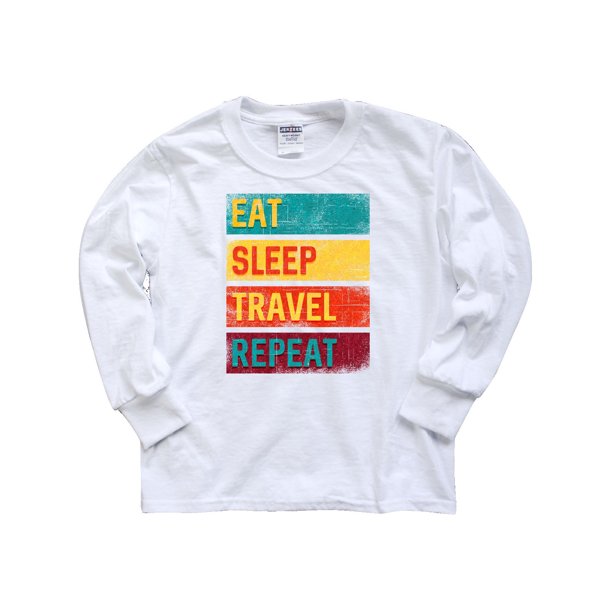 eat sleep travel repeat t shirt