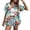 Green 1, variant on MDUKONU Womens Summer Hawaiian Shirts Soft Cool Floral Tropical Print T-Shirt Button Down V Neck Short Sleeve Tee Tops Beige L