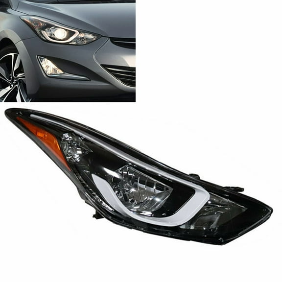 Headlight For 2014-2016 Hyundai Elantra OEM Replacement Headlights Halogen Bulbs Included Durable & Clear Lens
