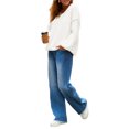 thumbnail image 6 of Women Long Sleeve Fall Winter Oversize V-neck Knit Sweater Casual Loose Pullover, 6 of 7