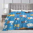thumbnail image 4 of Kll Fleece Blanket Plush Throw Blanket Cute Dogs,Soft Fuzzy Cozy Flannel Blanket For Couch Sofa Bed.(80"X60"), 4 of 9