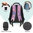 thumbnail image 4 of Pzuqiu Kids Backpack for Students Ages 6-18 Cute Cherry Blossom Axolotl Print 17 Inch Large Capacity Scholbag for Preschool Elementary Middle High School Back to School Travel Use, 4 of 7