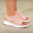 thumbnail image 1 of Novedad de verano, zapatos deportivos informales de fondo suave de malla tejida voladora, sandalias de boca de pez para mujer Wmkox8yii  nm5744, 1 of 1