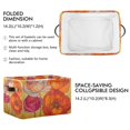 thumbnail image 2 of Yayeee 2 Pack Canvas Storage Basket with Handles for Shelves Fabric Bins Closet Organizer, Orange Abstract Floral, 2 of 8