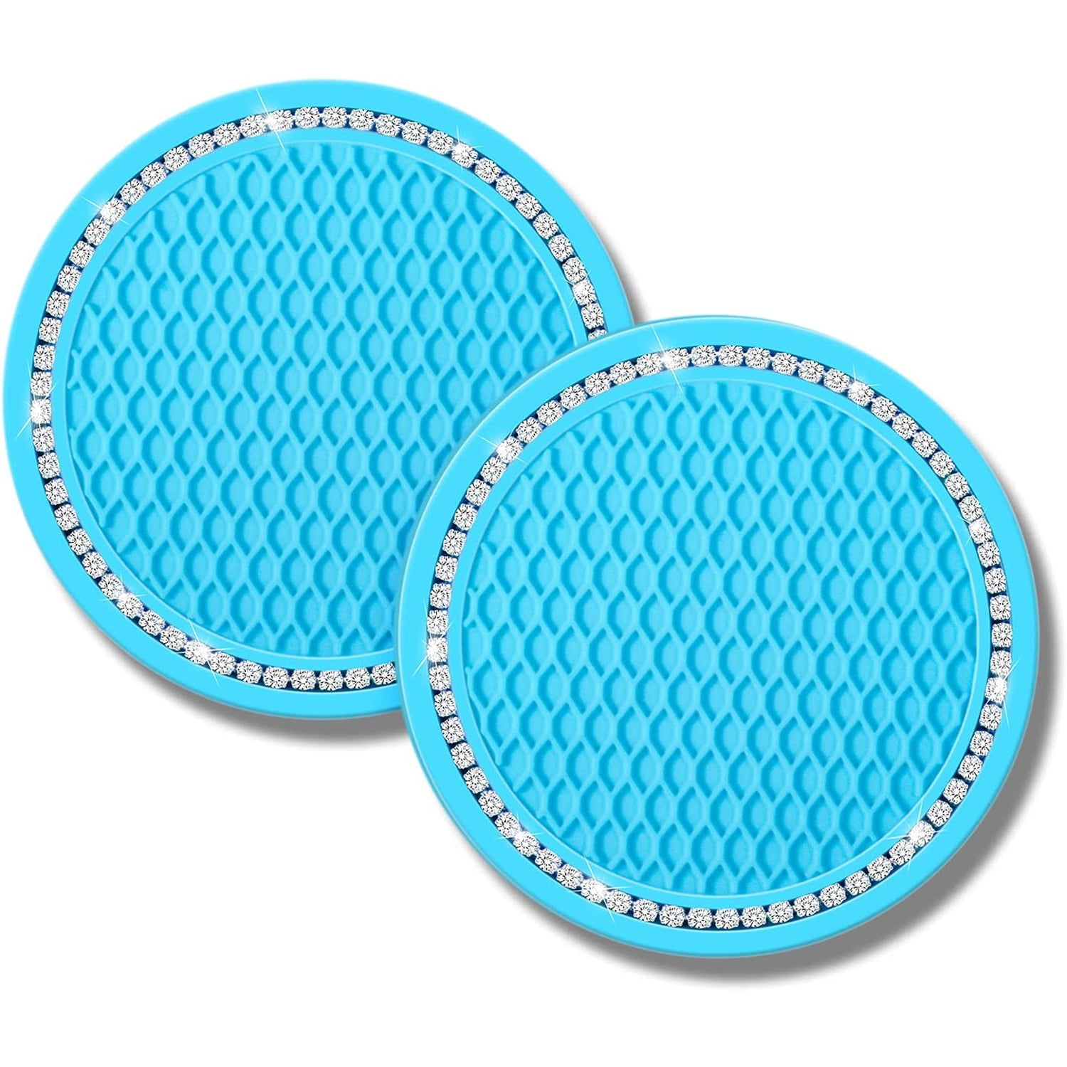 Anti Slip Mats Rhinestone Cup Holder Car Coasters Silicone Dog Paw