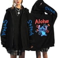 thumbnail image 3 of Nuevo en Sudadera con capucha gótica con cremallera de Disney Stitch, sudaderas con cremallera para mujer, sudadera bonita de Anime Harajuku, ropa de calle de Manga con capucha para mujer, 3 of 4