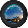 Nature is Beautiful Log Cabin Peaceful Nature Spare Tire Cover fits Jeep RV & More 28 Inch