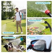 Battery Powered Backpack Sprayer 4.23 Gallon 0-65 PSI Adjustable Pressure, Electric Sprayer with 5 Nozzles and 1 Wands, 18V 2Ah Battery, Wide Mouth Lid for Weeding, Spraying