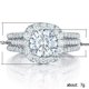 thumbnail image 5 of Joyería de moda Anillo de diamante completo brillante Circonia cúbica redonda Anillo de cóctel de promesa de aniversario Anillo de múltiples filas de diamantes CZ Eternidad, 5 of 5