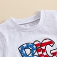 thumbnail image 4 of Okbabeha Baby and Toddler Girl Boy Big Sister Little Sister Brother Matching Outfits Romper/T Shirt+Shorts 4th of July Outfit, 4 of 7