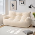 thumbnail image 4 of Pamapic Large Cozy and 2 Seat Adult Bean Bag Chair, White, 4 of 8
