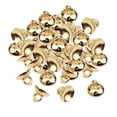 thumbnail image 1 of 200Pcs Tapas de extremos de cordón de plástico Gorra de borla - Accesorios de joyería con hebilla de enlace de cordón de cuero para la fabricación de 10mm KC Gold Soledad La mitad redonda de Bell Beads Cap, 1 of 10