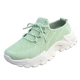 thumbnail image 2 of Womens Orthopedic Sneakers Comfortable Mesh Lace up Sports Shoes Breathable Wedge Platform Casual Walking Shoes Lightweight Arch Support Anti-Slip Sneakers for Outdoor Running Gym(Light Green, 6.5), 2 of 4