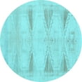 thumbnail image 1 of Ahgly Company Indoor Round Persian Light Blue Traditional Area Rugs, 4' Round, 1 of 4