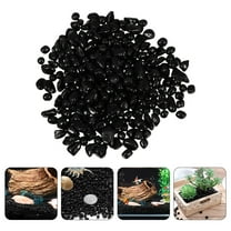 FOMIYES 1 Bag Black Glass Sand Planter Pebbles for Freshwater Aquarium Gravel Fish Tank Accessory