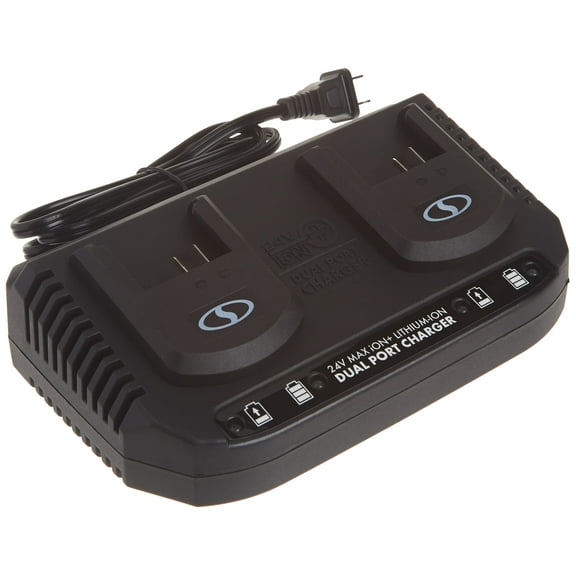 Restored Snow Joe 24VCHRG-DPC 24V IONMAX Dual Port Quick Charge Docking Station (Refurbished)