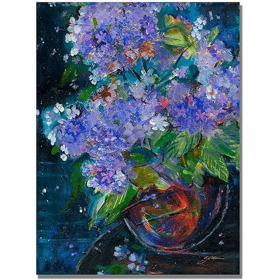 Trademark Art "Bouquet in Violet" Canvas Wall Art by Shelia Golden