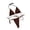 Coffee, variant on Staron Women's Bikini Swimsuit Set Triangle Tie Side High Cut Two Piece Beach Vacation Push Up Padded Swimwear, Black L