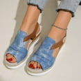 LUOGENLI Female Womens Sandals 2024 Wedge Women Shoes Wedge Thick Sole