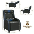 thumbnail image 2 of Gymax Massage Gaming Recliner Chair Leather Single Sofa Home Theater Seat Blue, 2 of 10