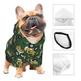 thumbnail image 3 of Fotbe Cartoon Car Print Small Dog Sweater Hoodies Pet Grey Hooded Soft Fleece Sweatshirts with Pocket Fall Winter Puppy Cat Sweaters Warm Clothes-Small, 3 of 7