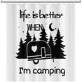 thumbnail image 3 of 84x72inch RV Shower Curtain for Bathroom Travel Trailers Life is Better When I''m Camping Adventure Camping Theme Shower Curtains Set Art Bath Curtain Decorations Accessories with Hooks, 3 of 5
