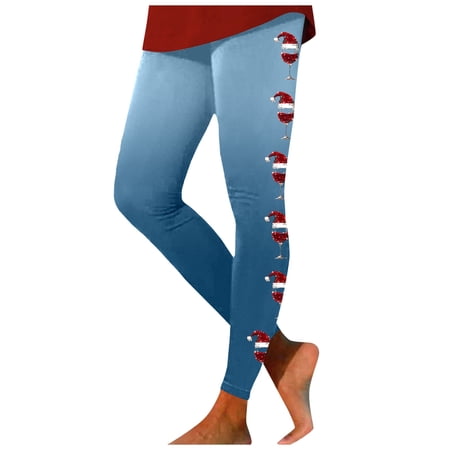 FYEGRE Women s High Waist Printed Yoga Pants Lifting Workout Leggings For Fitness Training And Daily Casual Wear Navy S