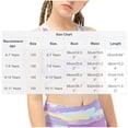 thumbnail image 4 of OGLCCG Girls Sports Bras 6-12 Seamless Racerback Training Bras for Girls Fashion Tie Dye No Pads Longline Chest Double Lined Crop Tank Tops, 4 of 4